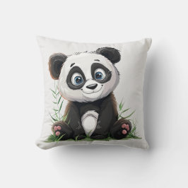 Niedlich Panda Green Bamboo personalisieren Sie di Kissen