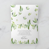 Niedlich Panda Greenery Baby Duwer Gender Neutral Dankeskarte (Innenseite)