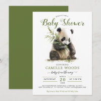 Niedlich Panda Greenery Baby Duwer Gender Neutral