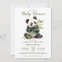 Niedlich Panda Greenery Baby Duwer Gender Neutral