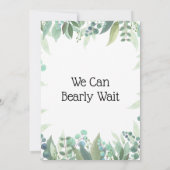 Niedlich Panda Greenery Baby Duwer Gender Neutral Einladung (Rückseite)