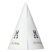 Niedlich Panda Greenery Bamboo Geburtstagsparty Partyhütchen (Rückseite)