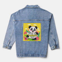 Niedlich Panda "Habe einen Pandastic Day" Jeansjacke