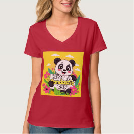 Niedlich Panda "Habe einen Pandastic Day" T-Shirt