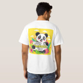 Niedlich Panda "Habe einen Pandastic Day" T-Shirt (Schwarz voll)