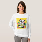 Niedlich Panda "Habe einen Pandastic Day" T-Shirt (Vorne ganz)