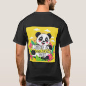 Niedlich Panda "Habe einen Pandastic Day" T-Shirt (Rückseite)