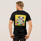 Niedlich Panda "Habe einen Pandastic Day" Tri-Blend Shirt (Rückseite voll)