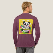 Niedlich Panda "Habe einen Pandastic Day" Tri-Blend Shirt (Voller Rücken)