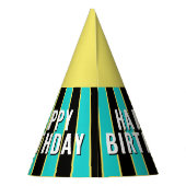 Niedlich Panda Happy Birthday Partyhütchen (Rückseite)