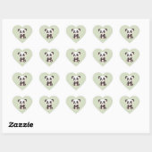 Niedlich Panda Heart Sticker (Blatt)