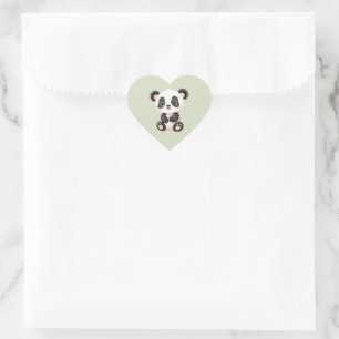 Niedlich Panda Heart Sticker