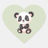 Niedlich Panda Heart Sticker (Vorderseite)