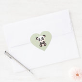 Niedlich Panda Heart Sticker (Umschlag)