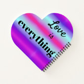 Niedlich Panda Herz Liebe Motivation glücklich Notizblock (Rückseite)