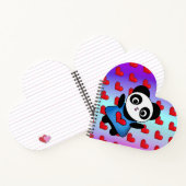 Niedlich Panda Herz Liebe Motivation glücklich Notizblock (Innenseite)