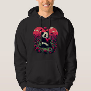 Niedlich Panda Holding Heart - Valentinstag Gesche Hoodie