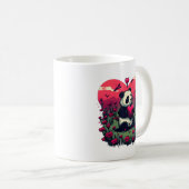 Niedlich Panda Holding Heart - Valentinstag Gesche Kaffeetasse (VorderseiteRechts)