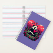 Niedlich Panda Holding Heart - Valentinstag Gesche Notizblock (Innen)