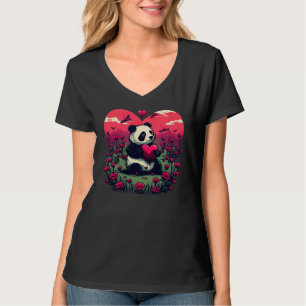 Niedlich Panda Holding Heart - Valentinstag Gesche T-Shirt