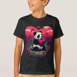 Niedlich Panda Holding Heart - Valentinstag Gesche T-Shirt