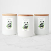 Niedlich Panda individuelle Name Lebensmitteletikett (Flaschen)