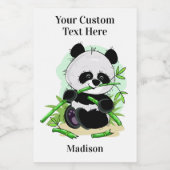 Niedlich Panda individuelle Name Lebensmitteletikett (Einzelnes Label)