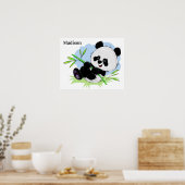 Niedlich Panda individuelle Name Poster (Küche)