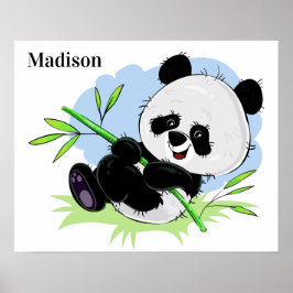 Niedlich Panda individuelle Name Poster