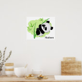 Niedlich Panda individuelle Name Poster (Küche)