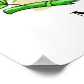 Niedlich Panda individuelle Name Poster (Ecke)