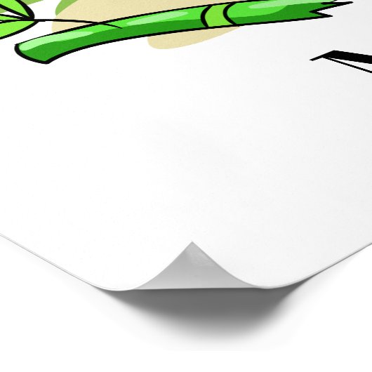 Niedlich Panda individuelle Name Poster (Ecke)