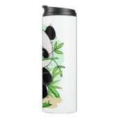 Niedlich Panda individuelle Name tumbler 4/4 Thermosbecher (Nach rechts gedreht)