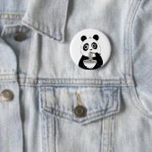 Niedlich Panda isst Udon Noodles Button (Beispiel)
