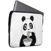 Niedlich Panda isst Udon Noodles Laptopschutzhülle (Vorne Rechts)