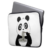 Niedlich Panda isst Udon Noodles Laptopschutzhülle (Vorderseite Links)