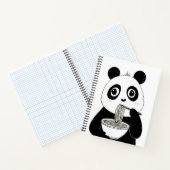 Niedlich Panda isst Udon Noodles Notizblock (Innenseite)