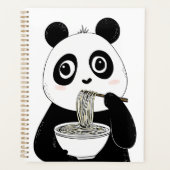 Niedlich Panda isst Udon Noodles Planer (Vorderseite)