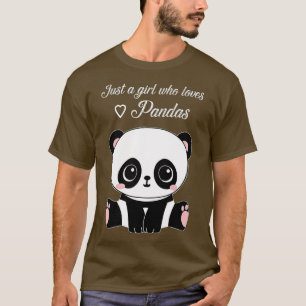 Niedlich Panda Just A Girl Wer Pandas Lieben T-Shirt