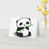 Niedlich Panda Karte (Gelbe Blume)