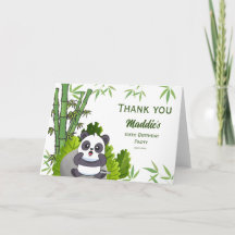 Niedlich Panda Kiddie Geburtstag Dankeschön Karte
