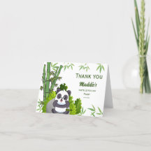 Niedlich Panda Kiddie Geburtstag Dankeschön Karte