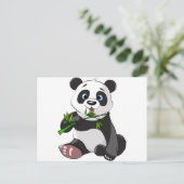 niedlich, Panda, Kinder, belebt, glücklich, Bambus Postkarte (Stehend Vorderseite)