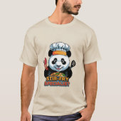 Niedlich Panda Koch Stir-Fry Shirt - Food Lover Ge (Vorderseite)