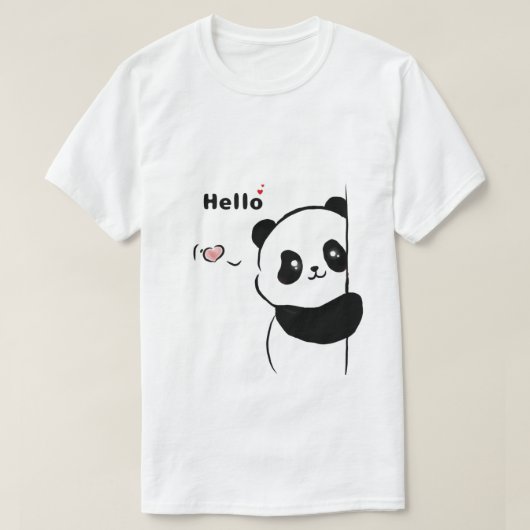 Niedlich Panda Look T - Shirt | Funny Animal Graph (Design vorne)