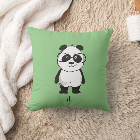 Niedlich Panda mit Brille Kissen (Decke)
