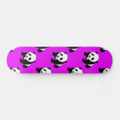 Niedlich Panda; Nebel Lila, Schwarz & Weiß Skateboard (Horizontal)