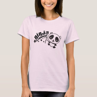 Niedlich Panda Ninja im Training T-Shirt