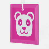 Niedlich Panda Ornament Aus Glas (Vorderseite links)