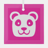 Niedlich Panda Ornament Aus Glas (Vorderseite)